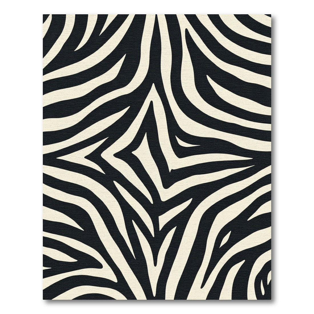 Classic Black White Zebra Streak Rug