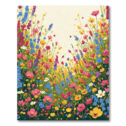 Vibrant Meadow Floral Explosion Rug