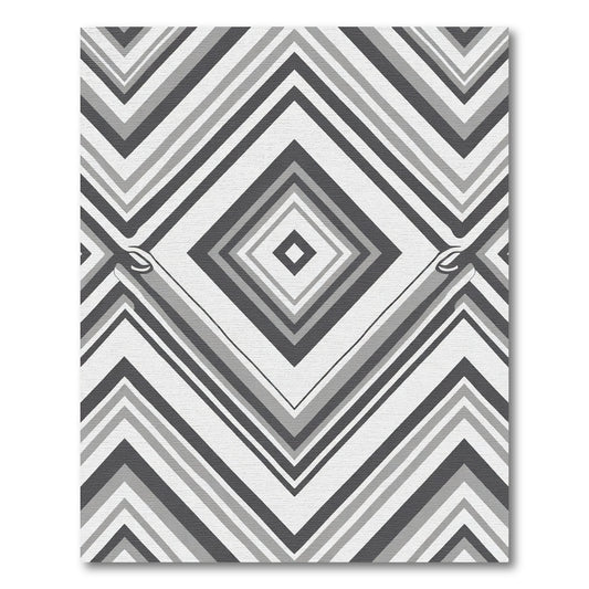 Gray Diamond Chevron Strips Rug