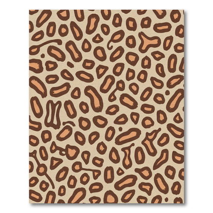 Brown Tan Leopard Spots Rug