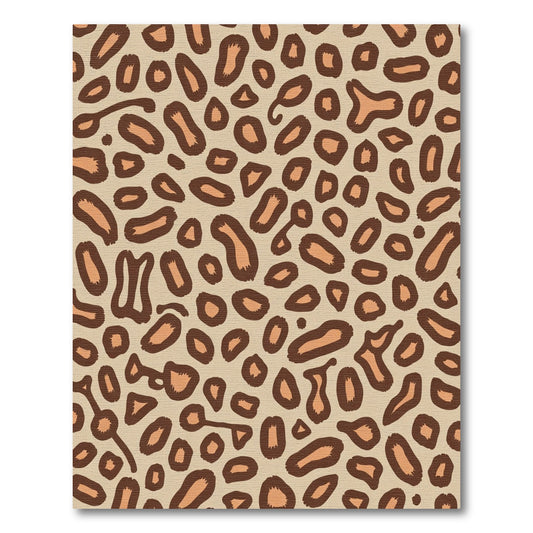 Brown Tan Leopard Spots Rug