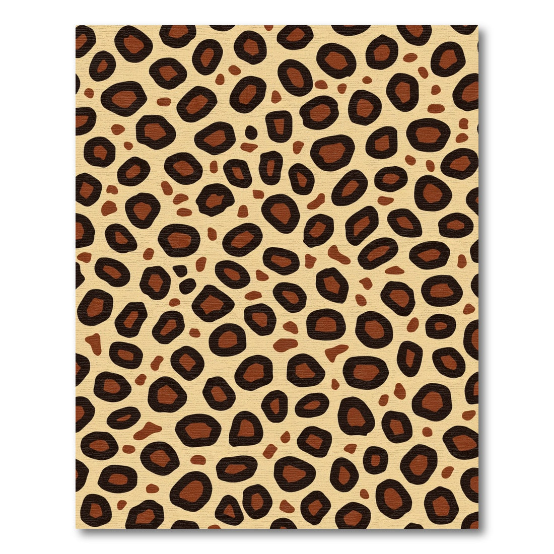 Brown Leopard Spots Animal Print Rug
