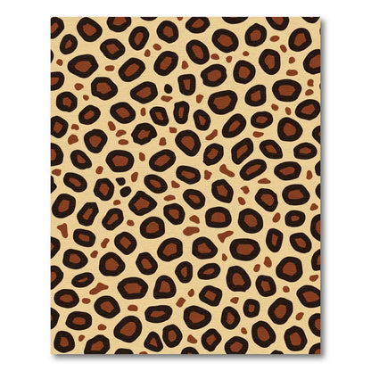 Brown Leopard Spots Animal Print Rug