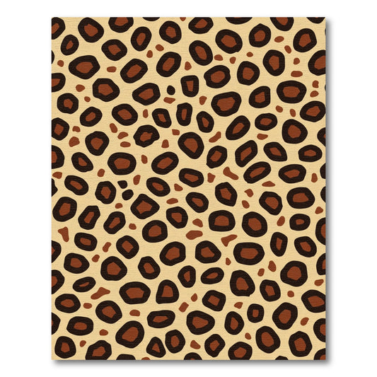 Brown Leopard Spots Animal Print Rug