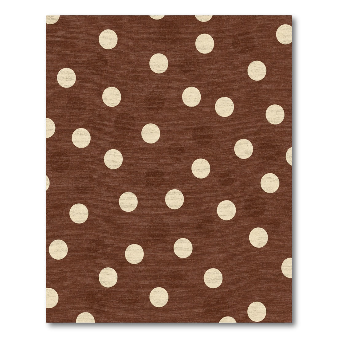 Brown Cream Polka Dot Circles Rug