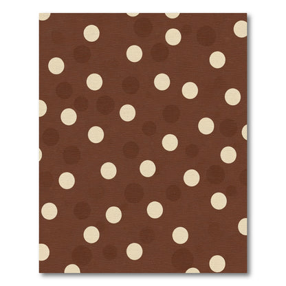 Brown Cream Polka Dot Circles Rug
