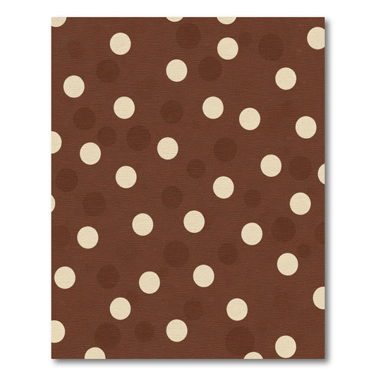 Brown Cream Polka Dot Circles Rug
