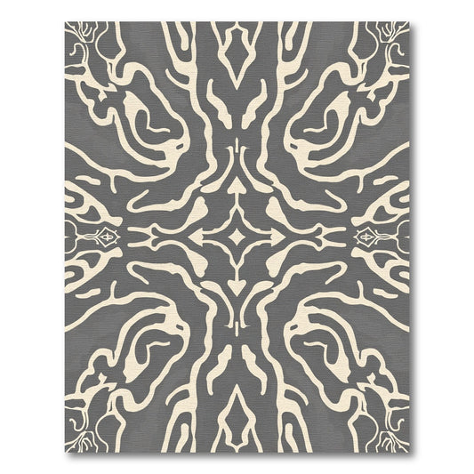 Stone Beige Organic Flowing Abstract Rug