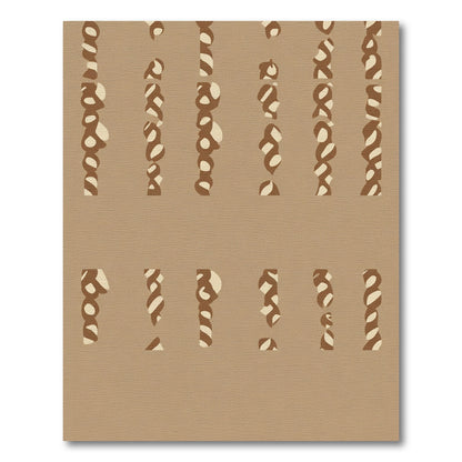 Brown Tan Organic Stripe Texture Rug