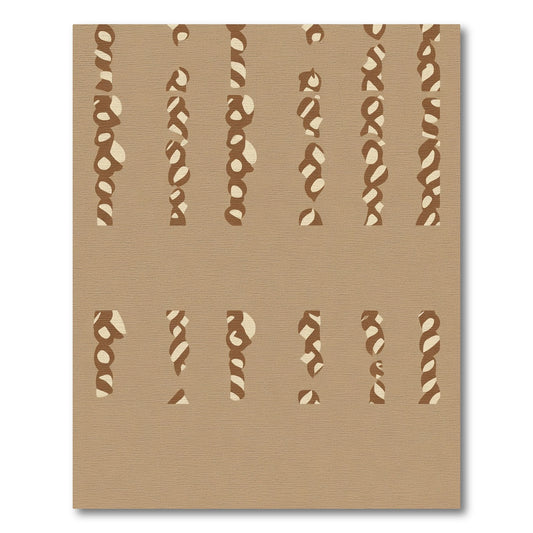 Brown Tan Organic Stripe Texture Rug