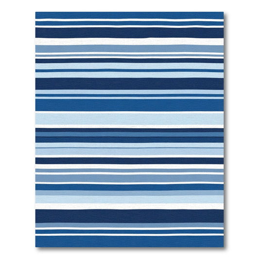 Oceanic Blue Tonal Stripe Rug