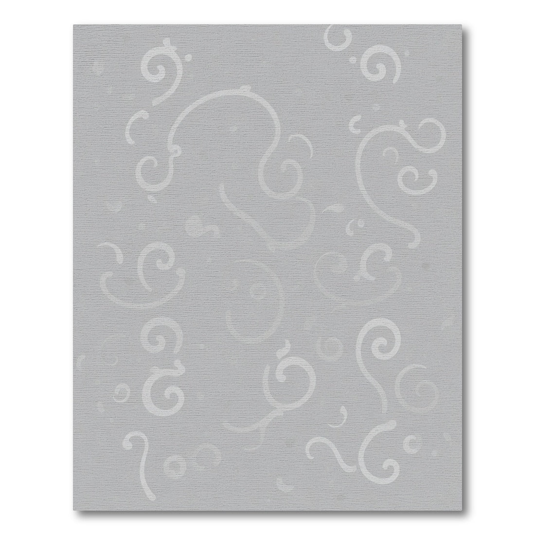 Subtle Gray Swirl Abstract Rug