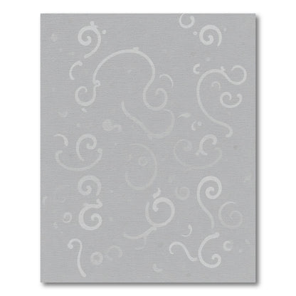 Subtle Gray Swirl Abstract Rug