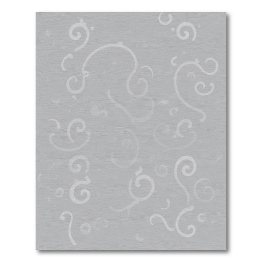 Subtle Gray Swirl Abstract Rug