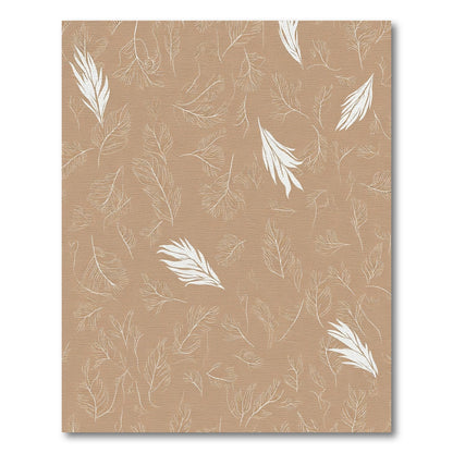 Neutral Background Feather Art Rug
