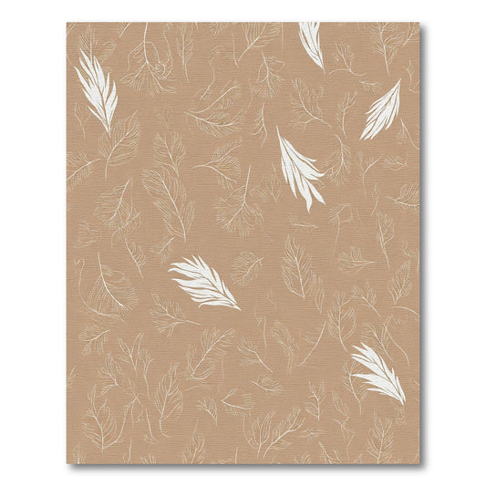 Neutral Background Feather Art Rug