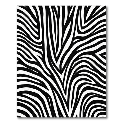 Bold Black White Zebra Lines Rug