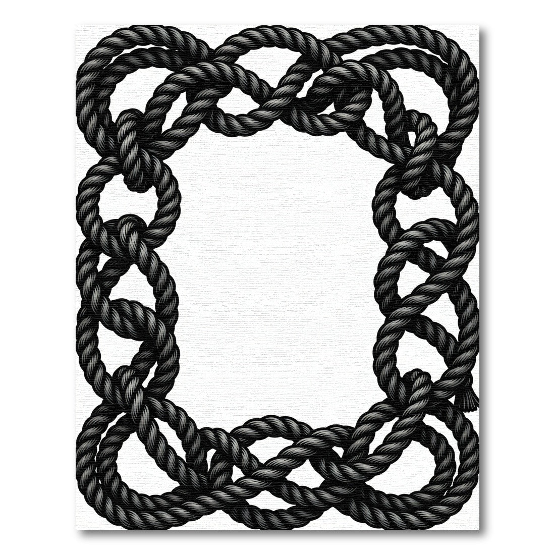 Dark Corded Interlocking Frame Rug
