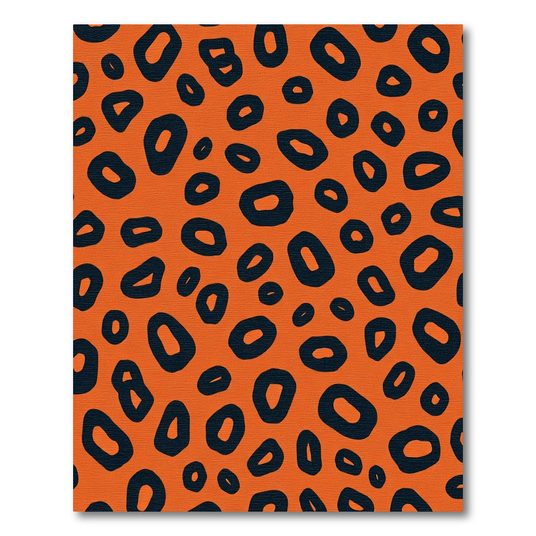 Bold Orange Black Spotty Rug