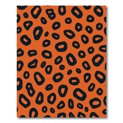 Bold Orange Black Spotty Rug