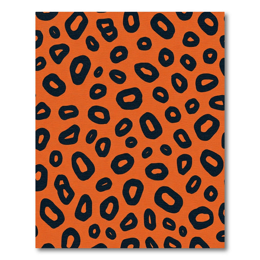 Bold Orange Black Spotty Rug
