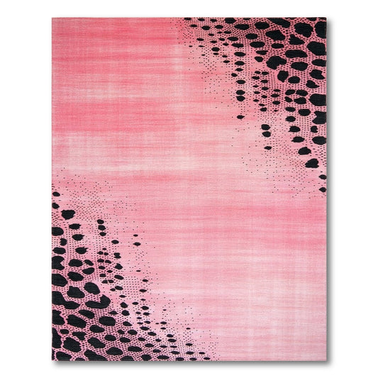 Abstract Area Pink Abstract Washable Area Rug
