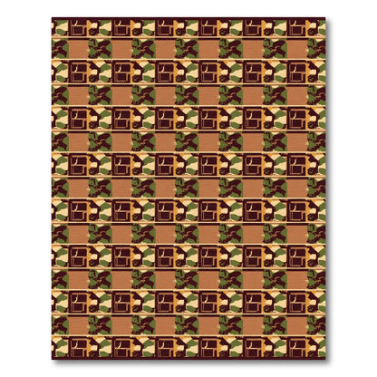 Bold Camouflage Geometric Stripe Rug