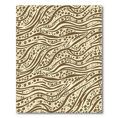 Brown Wavy Dot Abstract Area Rug