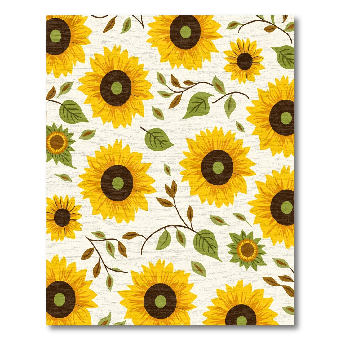 Sunny Yellow Sunflower Garden Rug