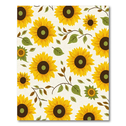 Sunny Yellow Sunflower Garden Rug