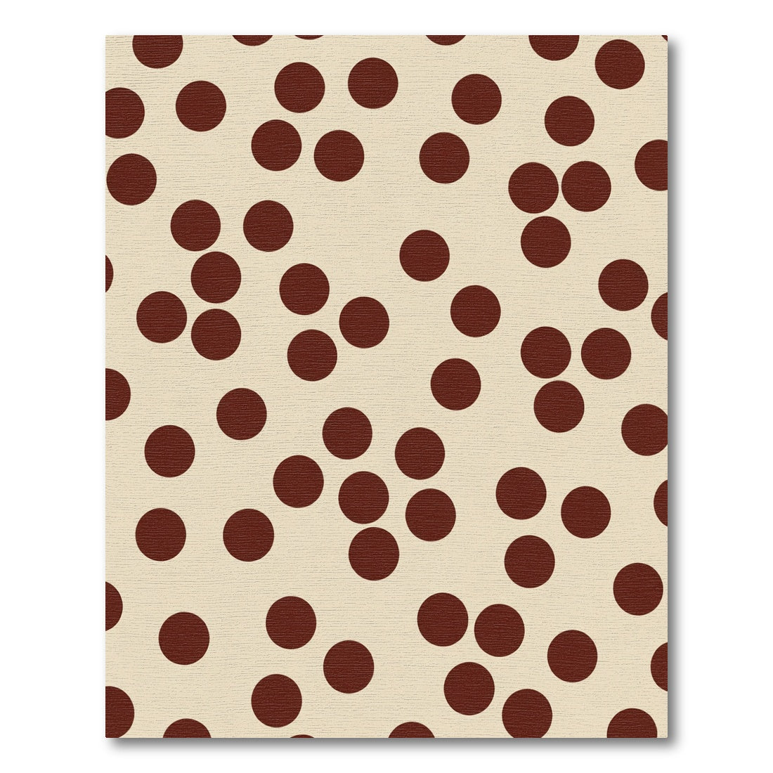 Dark Brown Dots On Cream Rug