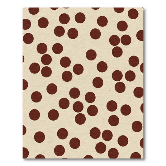 Dark Brown Dots On Cream Rug