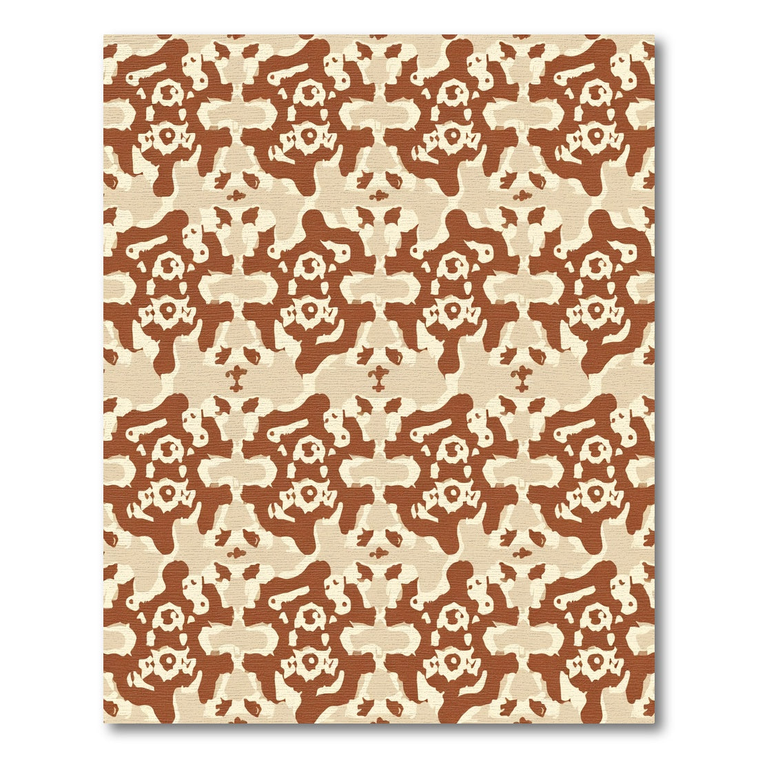 Brown and Tan Organic Symmetry Rug