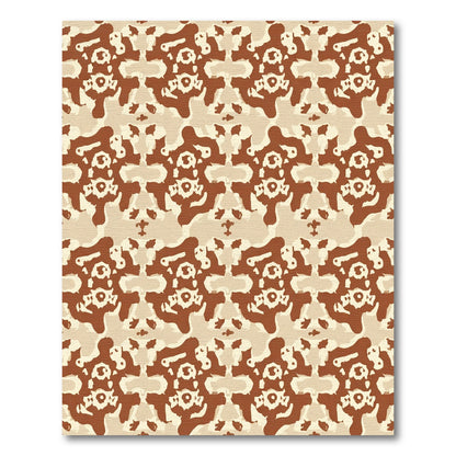 Brown and Tan Organic Symmetry Rug