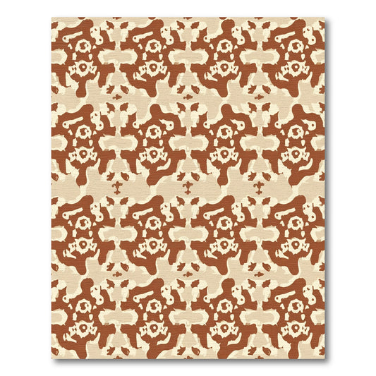 Brown and Tan Organic Symmetry Rug