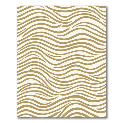 Golden Wave Abstract Rug