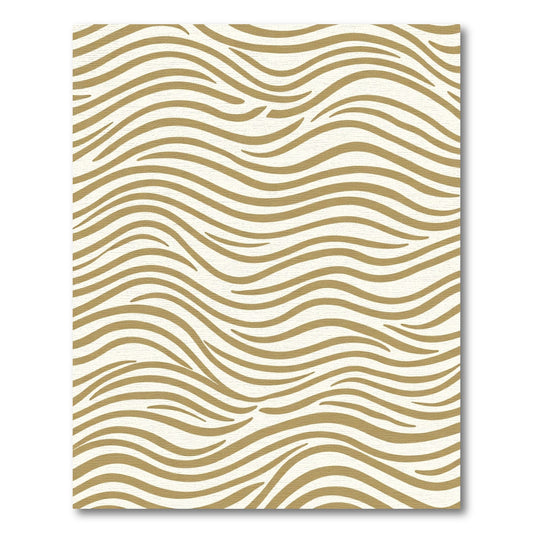 Golden Wave Abstract Rug