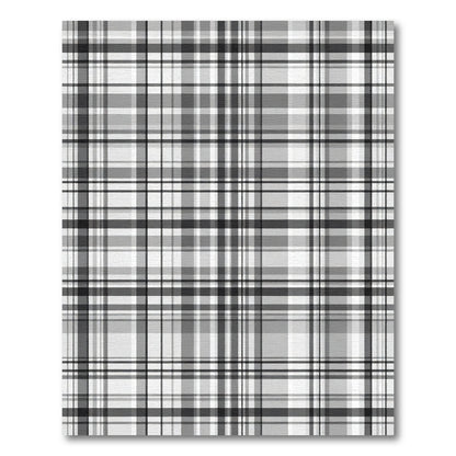 Monochrome Grayscale Plaid Stripes Rug