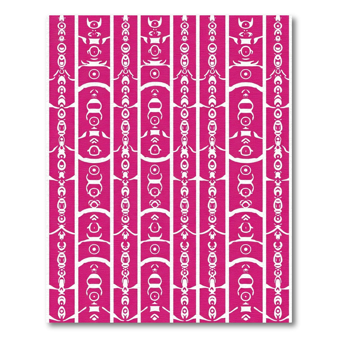 Hot Pink Tribal Column Rug