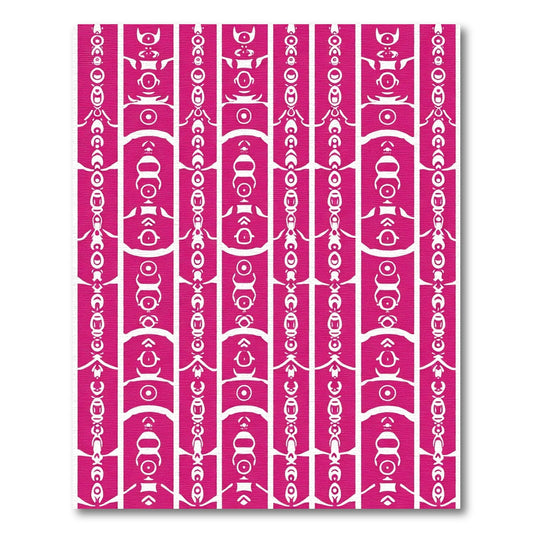 Hot Pink Tribal Column Rug