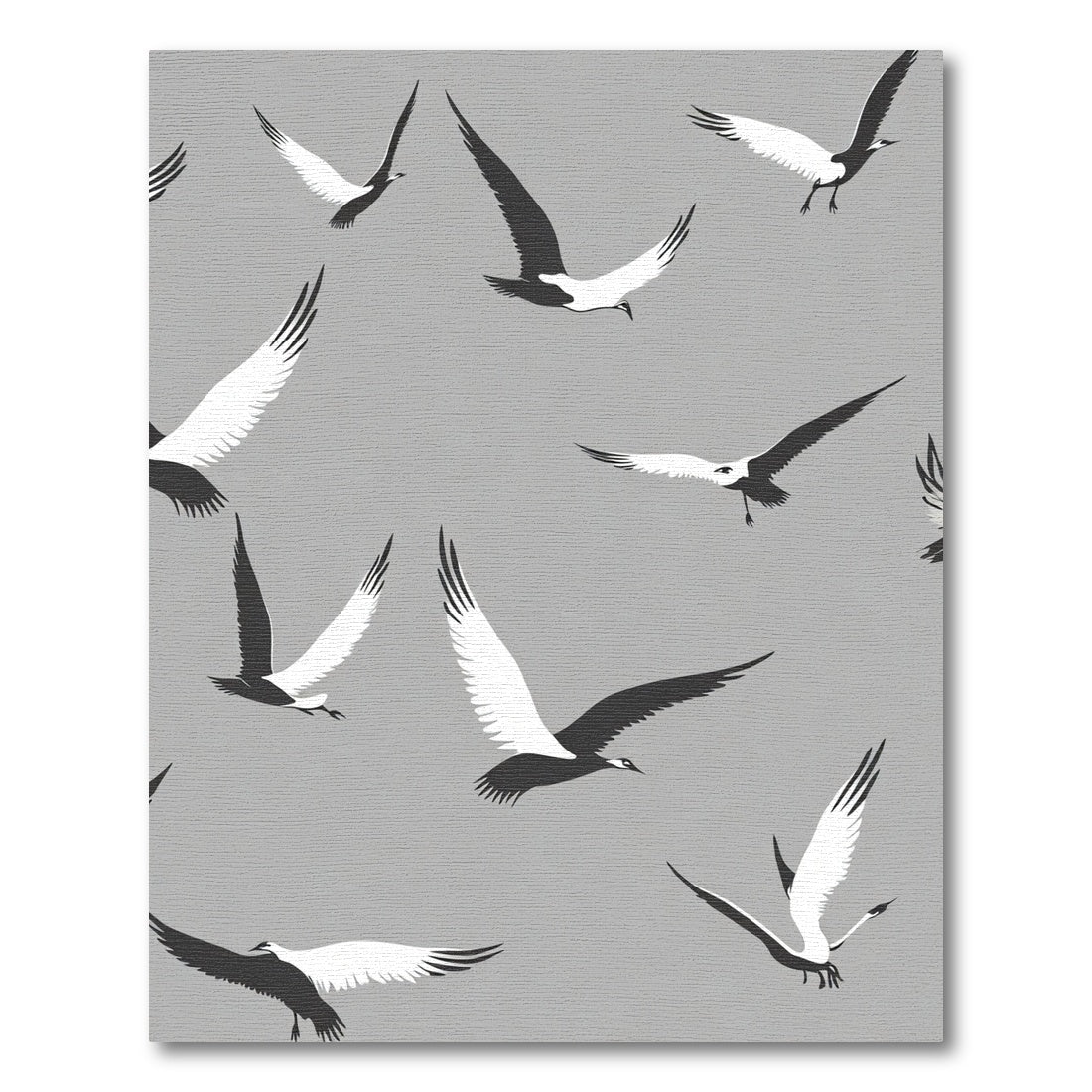 Monochromatic Flying Birds In Flight Rug