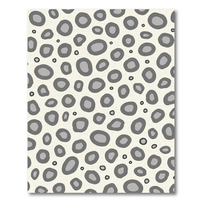 Modern Gray Pebble Scatter Rug