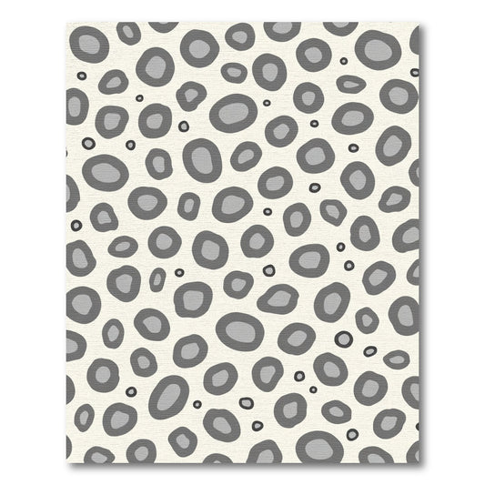 Modern Gray Pebble Scatter Rug