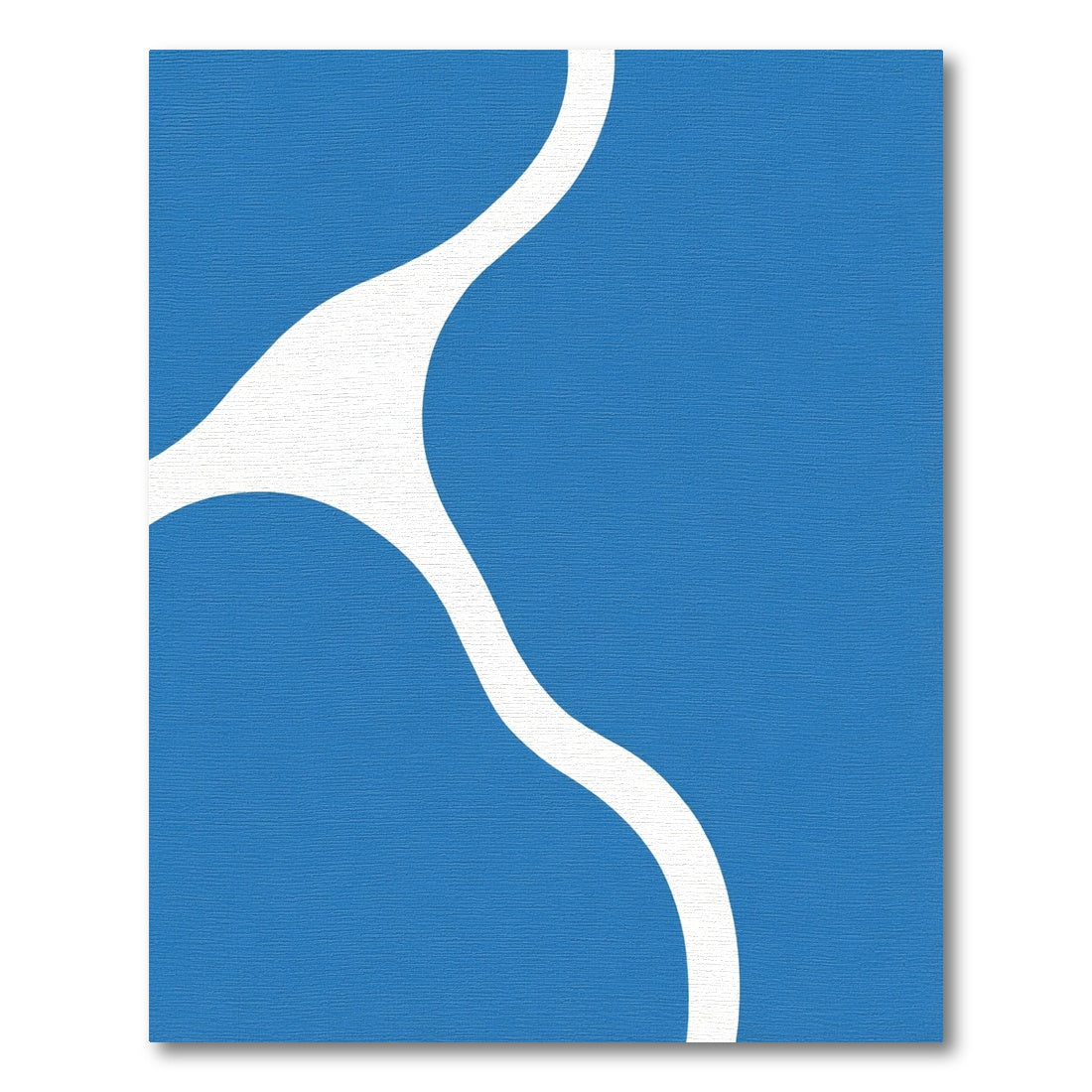 Modern Blue Abstract Organic Flow Rug