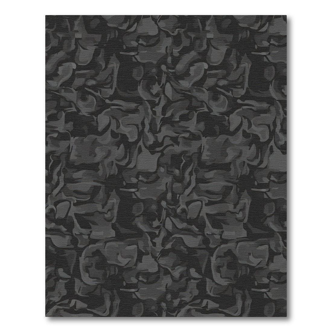 Dark Gray Abstract Camouflage Swirls Rug