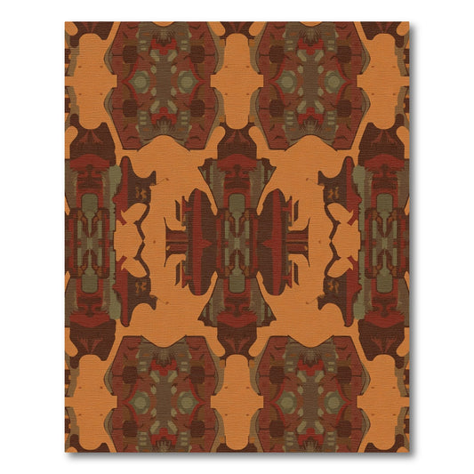 Terracotta Abstract Geometric Contemporary Rug