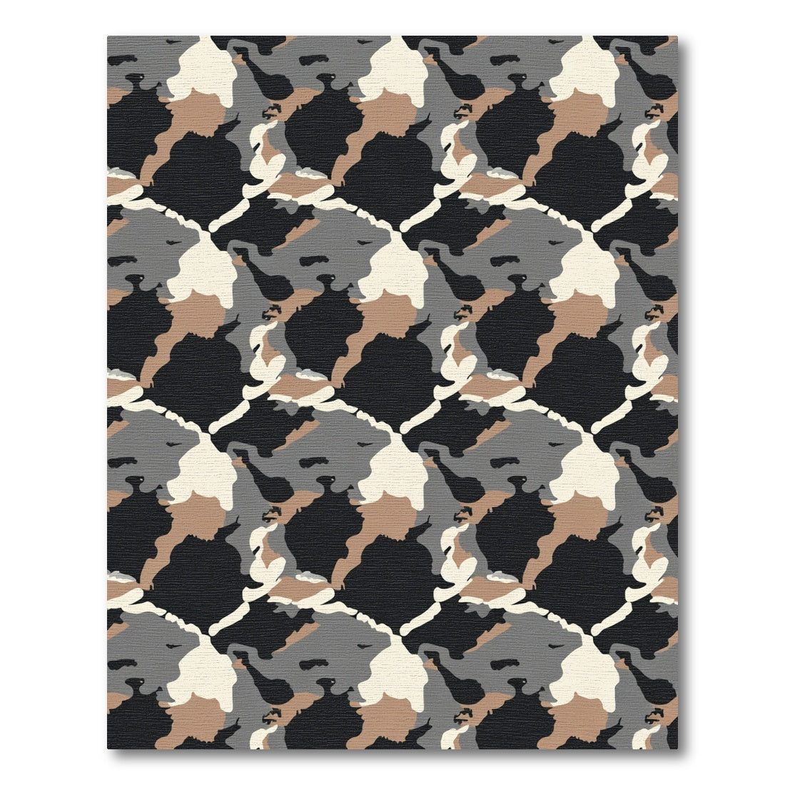 Urban Woodland Camouflage Patchwork Rug