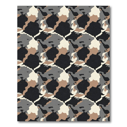Urban Woodland Camouflage Patchwork Rug
