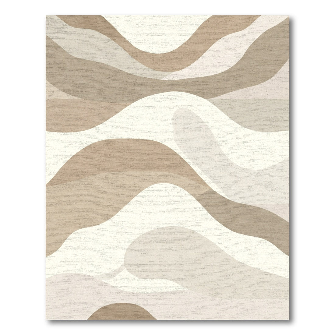 Neutral Dune Waves Abstract Rug