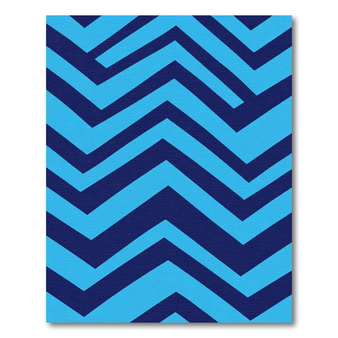 Bright Navy Aqua Chevron Stripes Rug